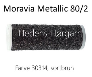 Moravia Metallic 80/2 farve 30314 sortbrun